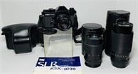 KSX-1000 SLR Camera, 50mm Lens, 135mm Lens,