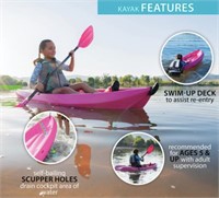 New Pink Lifetime Wave 6 ft Youth Kayak