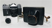 Zenit-E 35mm. Black and chrome. Industar lens.