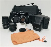 Rolleiflex SL35M. 35mm film SLR. Case