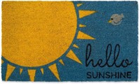 DIINatural Doormat, 18x30, Hello Sunshine