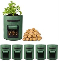 Delxo 5 Pack 7 Gallon Potato Grow Bags