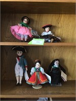 5 Madame Alexander Dolls