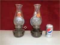 2 Wall Mount Oil Lamps