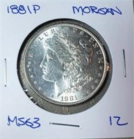1881P Morgan Dollar MS63