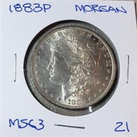 1883P  Morgan Dollar MS63