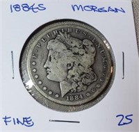 1884S  Morgan Dollar F