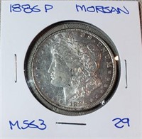 1886P  Morgan Dollar MS63
