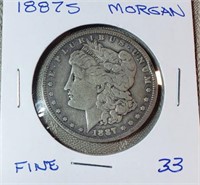 1887S  Morgan Dollar F