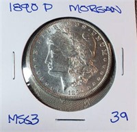 1890P  Morgan Dollar MS63