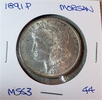 1891P  Morgan Dollar MS63