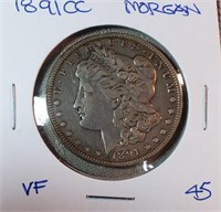 1891CC  Morgan Dollar VF