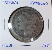 1896S  Morgan Dollar F
