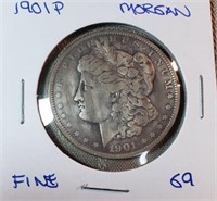 1901P  Morgan Dollar F