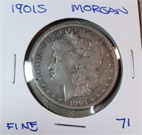 1901S  Morgan Dollar F