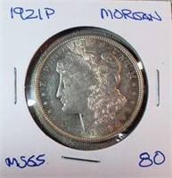 1921P  Morgan Dollar MS65