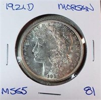 1921D  Morgan Dollar MS65