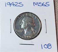 1942S Washington Silver Quarter MS65