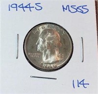 1944S Washington Silver Quarter MS65