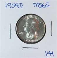 1954P Washington Silver Quarter MS65