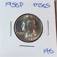 1956P Washington Silver Quarter MS65