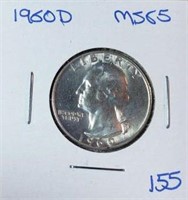 1960D Washington Silver Quarter MS65