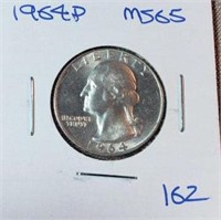 1964P Washington Silver Quarter MS65
