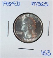1964D Washington Silver Quarter MS65
