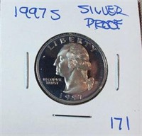 1997S Washington 90% Silver Quarter Proof