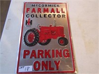McCormick Farmall Parking Only Collectors Sign