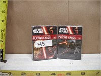 STAR WARS PLAYING CARDS LOT OF 2 NEVER OPENED