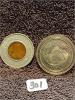 LOT OF 2 TOKENS