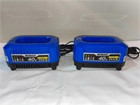 2) KOBALT - 40V MAX LITHIUM ION BATTERY CHARGERS