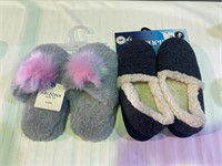 SLIPPERS SIZE S/M 2PK