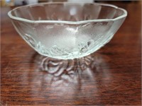 Antique glass rose candy dish
