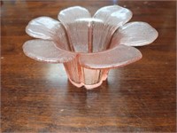 Flower glass candle holder