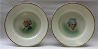 George & Martha Washington Plates