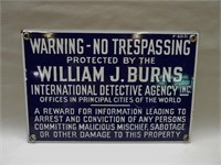 Vintage Porcelain "No Trespassing" Sign