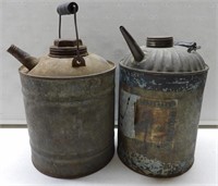 (2) Old 1 Gallon Metal Gas Cans