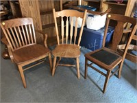 Three Wooden Chairs
