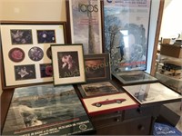 Framed photos and pictures