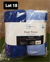 2 pc Plush throw set