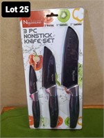 3 pc non stick knife set