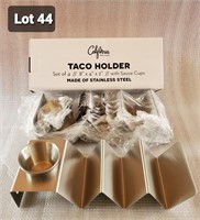 Stainless steel taco serving set