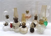 Lot of Small Glass Finger Lamps