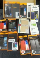 Large group of various cell phone cases