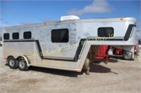 3 HORSE ALUMINUM GOOSENECK TRAILER, 3 HORSE SLANT