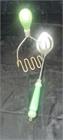Vintage spoon and tater masher
