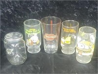 Group of character glasses
