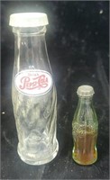 Pepsi and coke tiny bottles